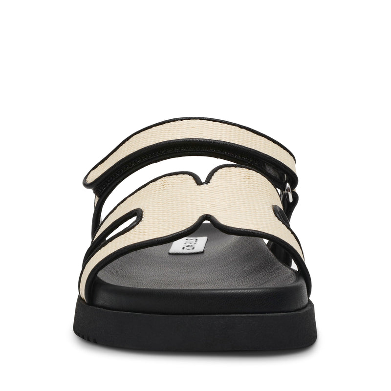Missile Sandal NAT BLACK RAFFIA